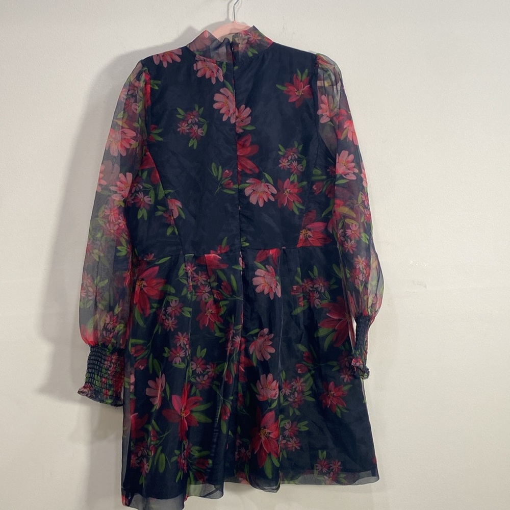 Rachel Parcell Floral Tie Neck Dress 14 - Picture 5 of 10
